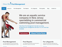 Tablet Screenshot of clearbluepoolmanagement.com